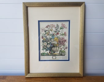 Framed October Botanical Print