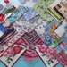 28 Hankies Linen Cotton UNUSED Printed Florals White & Coloured Vintage c. 1930s 1940s Handkerchief Hanky Destash