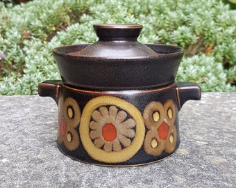Vintage Denby Arabesque stoneware lidded soup bowl