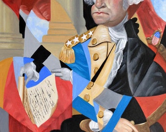 George Washington First President Founding Father Cubism Anthony Falbo