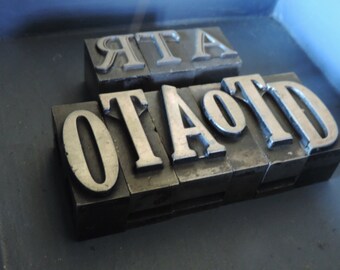 Vintage letter press letters