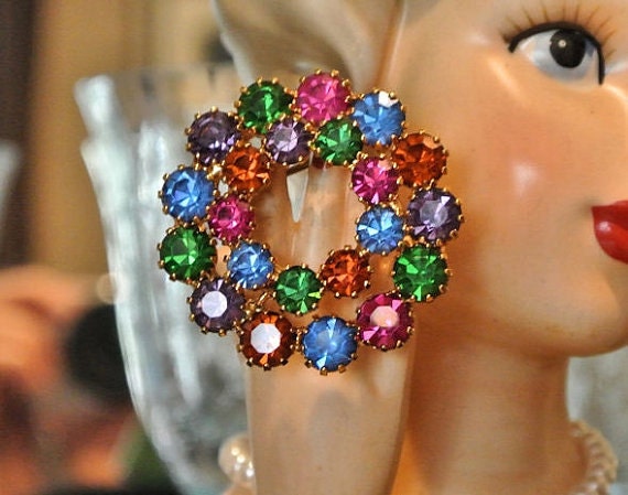 Rhinestone STAR Austria Brooch