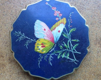 Vintage Stratton Powder Compact - Butterfly - 1960's - Fashion Collectable - Beautiful colours - Make up - Face - Face powder - Collectable