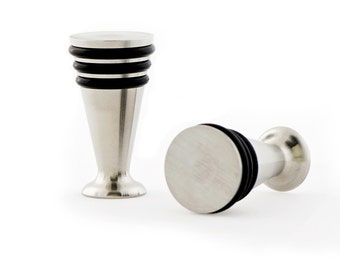 DIY Wedding Favors. Wine Stopper Blanks. Freestanding Olive Oil Stopper. Ready to Personalize. Food Grade Stainless. Glue On Engrave Stamp.