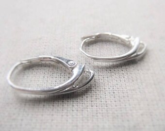 Jewelry Finding Earring Pair Sterling Silver Leverback Modern Contemporary Item No. 6911