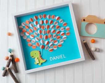 T Rex Baby shower guestbook alternative
