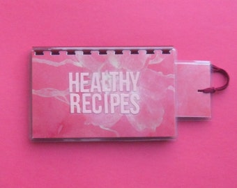 Handmade 'Healthy Recipes' blank Recipe book for Personal Recipes
