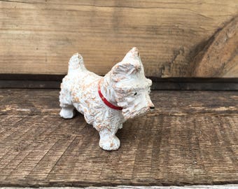 Vintage Scottie Dog, Wood Composite, 1950's Scottie Dog