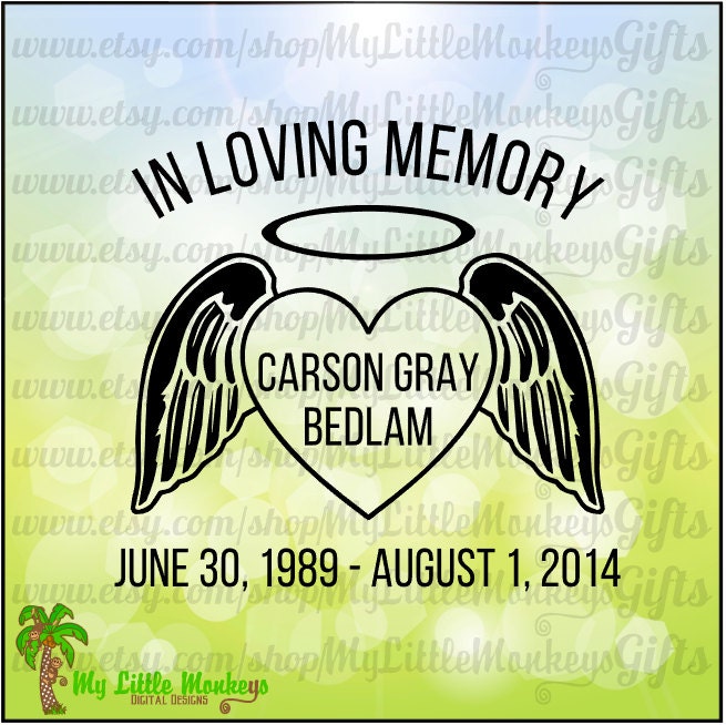 In Loving Memory Memorial Decal Car Decal Memorial