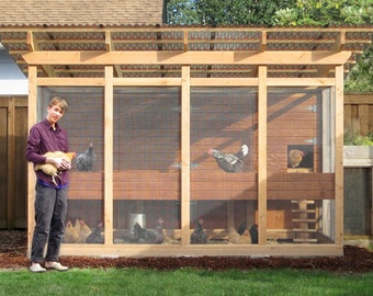 The Garden Loft Large Walk-In Chicken Coop Plan eBook (PDF) – Instant Download, Imperial and Metric Units (Feet/Inches and MM)
