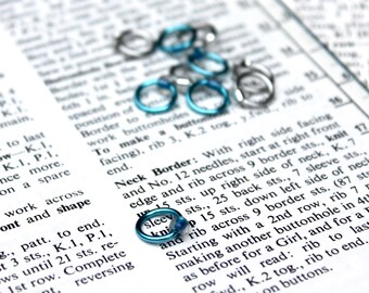 Stitch markers - knitting stitch marker, knitting supplies, ICED WATER refill, knitting tools, knitting markers, snag free, RebeccasRoom