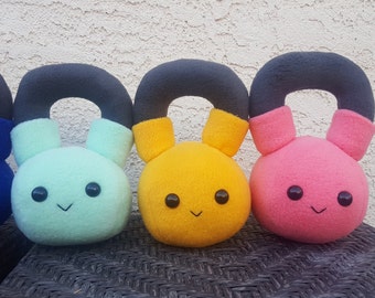 stuffed kettlebell toy
