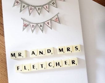Personalised wedding card, custom wedding card, Mr and Mrs, Mr and Mr, Mrs and Mrs, unity card, partnership card