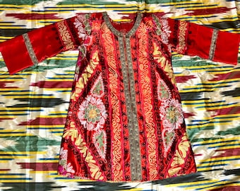 SALE!!! Uzbek Vintage Handmade Embroidery SUZANI Robe Dress chapan jacket caftan