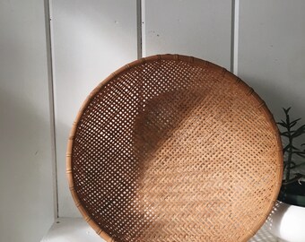 Large vintage winnowing basket