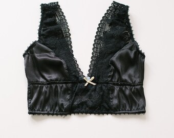Lize satin longline bra