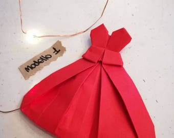 Customizable Bridal Origami card for guestbook/invitations/participations/wishes/Cake