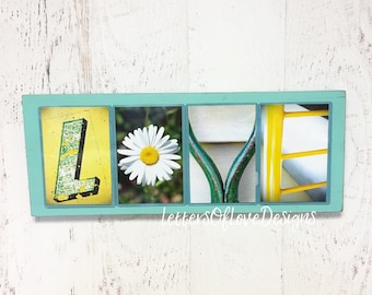 Love Wood Sign, Love Wall Decor Art, Love Never Fails, Faith Hope Love, Photo Letter Art, Alphabet Photography, Letters of Love Designs ABC