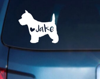 Westie Car Decal, Westie Dog Decal, West Highland Terrier Decal, Westie Decal, Westie Sticker, Westie Dog, Westie
