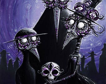 Plague Doctor Family 5"x7" art print