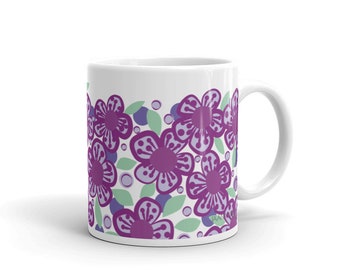 Coffee Mug Violet Flower drinkware kitchen dining