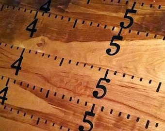 Wooden Growth Chart- Kids Height Chart- Kids Growth Chart- Personalized Growth Chart- Wooden Ruler Theme Growth Chart- Ruler Growth Chart