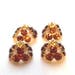 4 Vintage Swarovski Smokey Topaz Rhinestone Crystal Bead Caps In Gold Plate Settings
