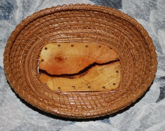 Pine Needle Basket "Oval Tamarind"