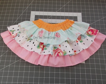 READY TO SHIP out Vintage inspired ruffled layered skirt