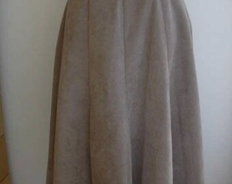 Escada Blush Beige Ultra Suede Skirt Size M-L