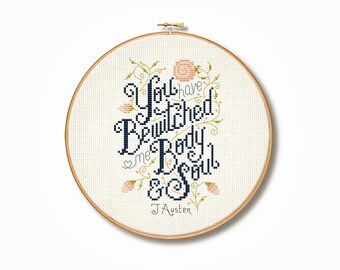 Pride and Prejudice Cross Stitch Pattern (Digital Format - PDF)