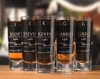Groomsmen Gifts // Groomsman Gift // Personalized Gifts // Shot Glasses // Personalized