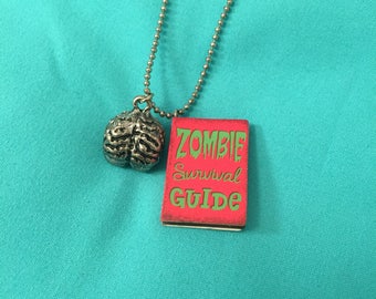 Zombie survival guide necklace