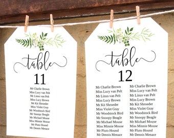 Table seating chart | Etsy