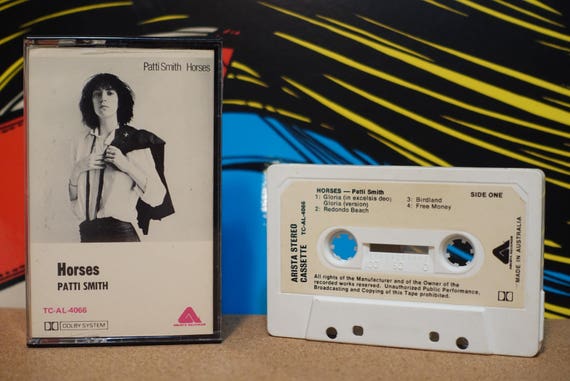 Horses by Patti Smith Vintage Cassette Tape