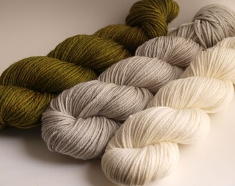 Hand Dyed Worsted Weight Yarn, 218 yards, Super Wash Merino Wool, Solids