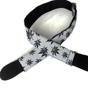 Legalize Grey Guitar Strap, Handmade Music & Style Straps For Electric And Acoustic Guitar FS-420-4