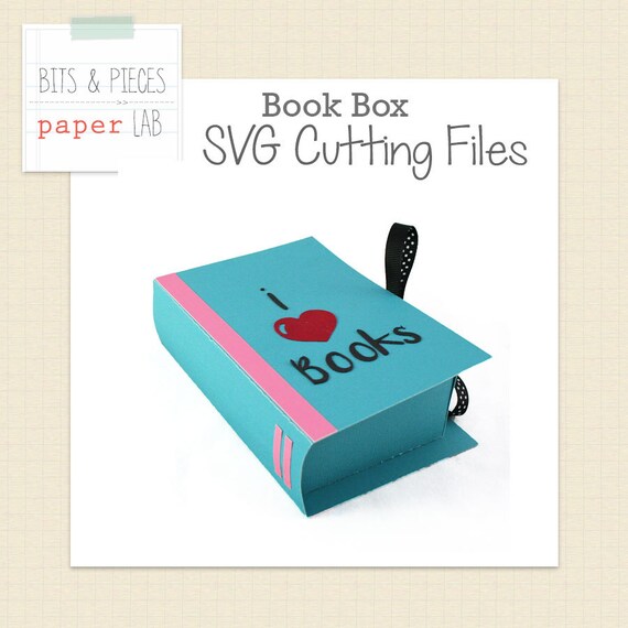 SVG Cutting Files: Book Shaped Box Book SVG Book Club SVG