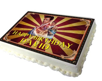 The Showman A4 Birthday Cake Topper with Any Name