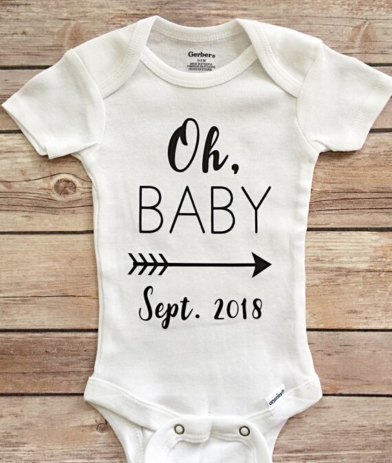 Oh Baby Announcement Outfit Birth Announcement Pregnancy
