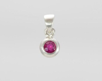 Pendant of silver with Ruby