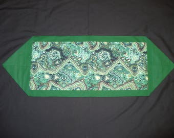 Whimsical Green Table Runner