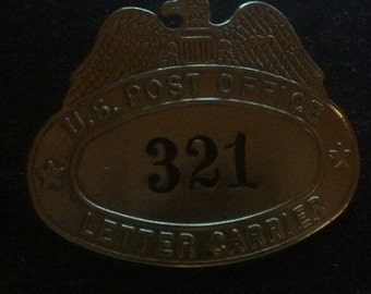 Vintage US Post Office Letter Carrier Hat Badge