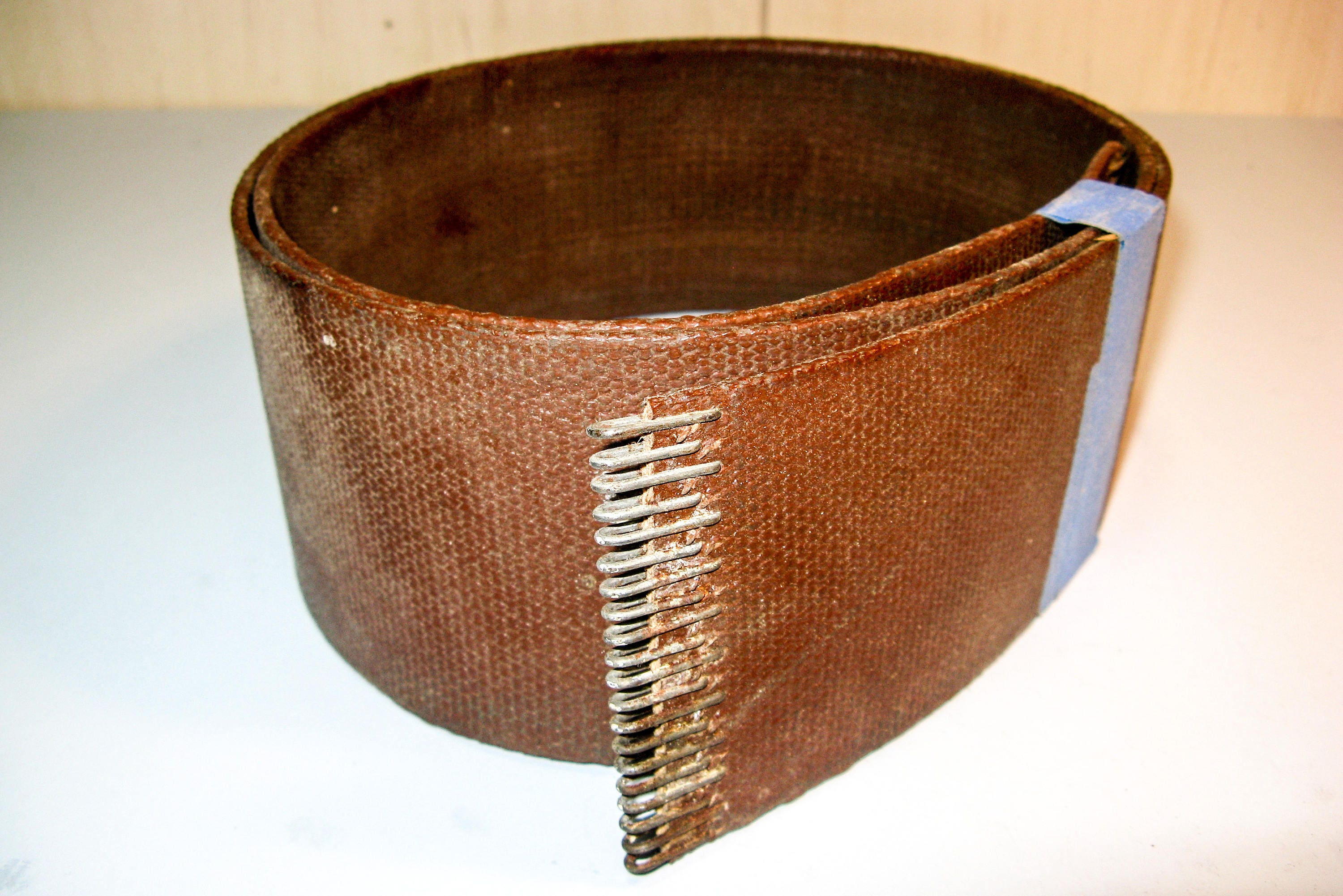 VINTAGE MACHINE BELT Vintage Flat Pulley Belt, Solid And Usable