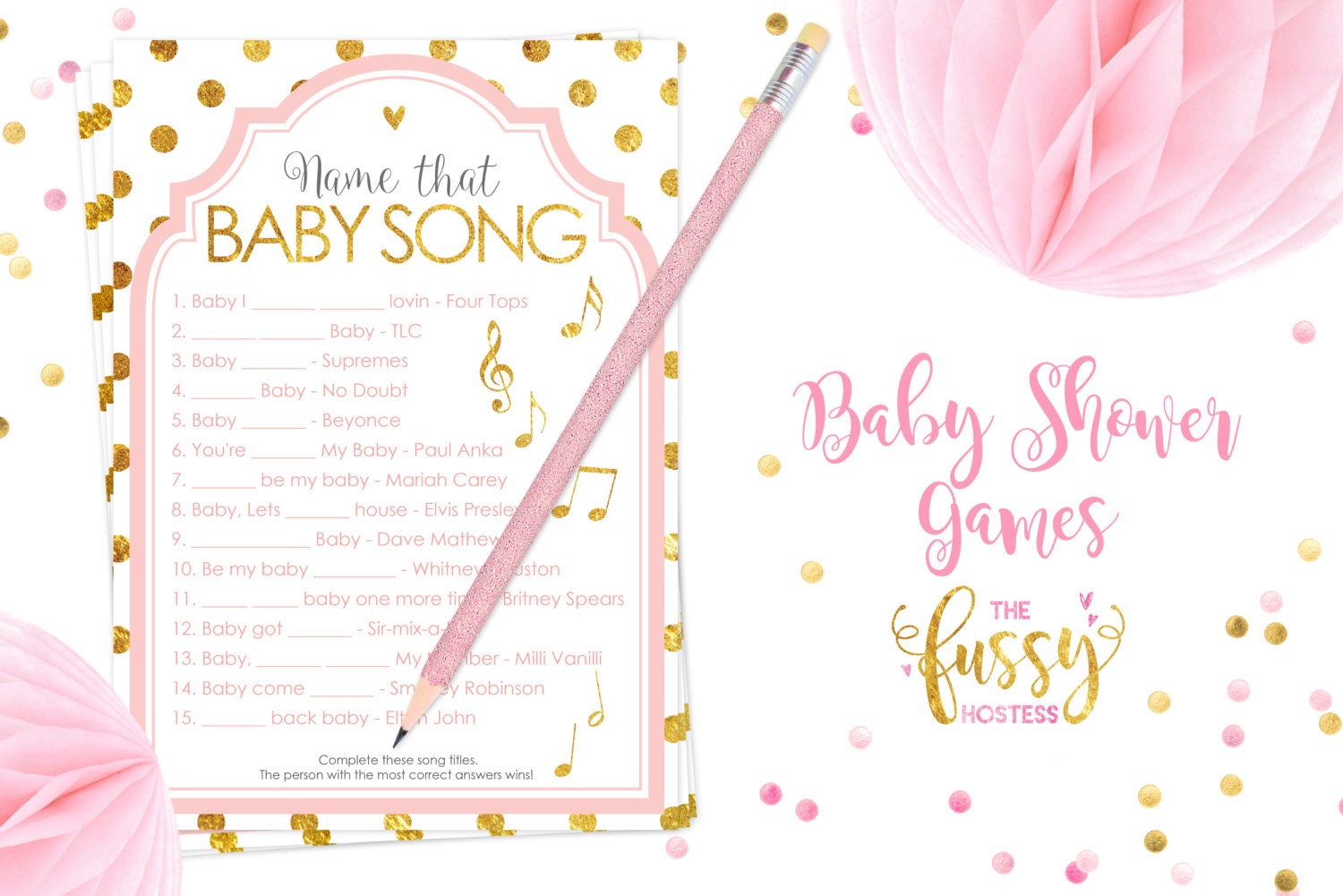 Name That Song Baby Shower Games Baby Shower Game Printable Il Fullxfull Name That Song Baby Shower Games Baby