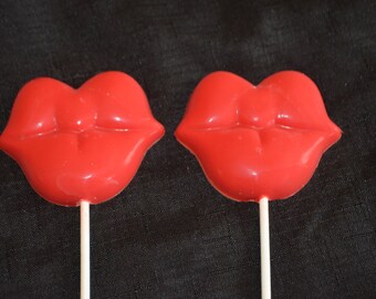 One Dozen Chocolate Lips Lollipops