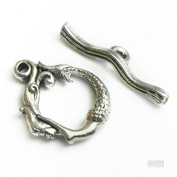 Pewter Mermaid Toggle Clasp Made in USA Mermaid Jewelry