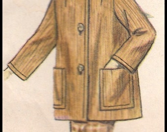 Simplicity 4637 Misses' Coat in two lengths Size 14 Bust 34"