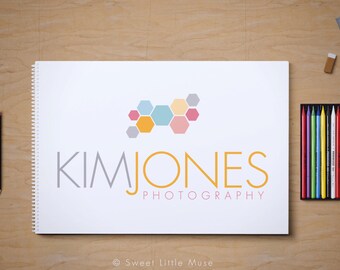 Photography logo - premade logo - Modern Logo - hexagon logo - geometric logo