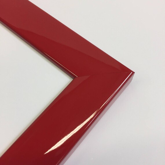 Red Lacquer Picture Frame 8x10 or 11x14 With Glass and